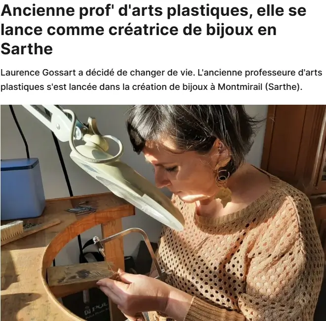 article sur laurence gossart, créatrice de bijoux originaux